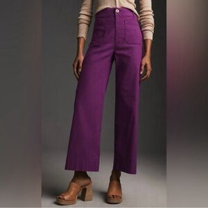 Maeve The Colette Cropped Wide-Leg Pants Size 32